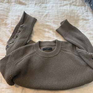 All Saints cropped cable knot sweater